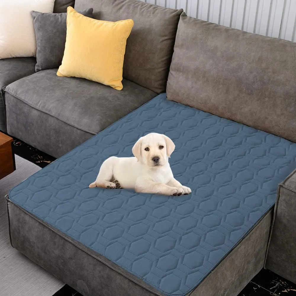 Waterproof and Non-Slip Dog Bed Cover and Pet Blanket Sofa Pet Bed Mat ，car Incontinence Mattress Protectors Furniture Couch Cover for Most Cats Dogs, Pets（52x82- Navy Blue）