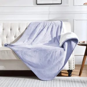 Waterproof Blanket for Bed Couch Sofa, Soft Liquid Pee Proof Pet Blanket for Dog Puppy Cat, Reversible Sherpa Fleece Furniture Protector (Lilac, 60x80 inches)