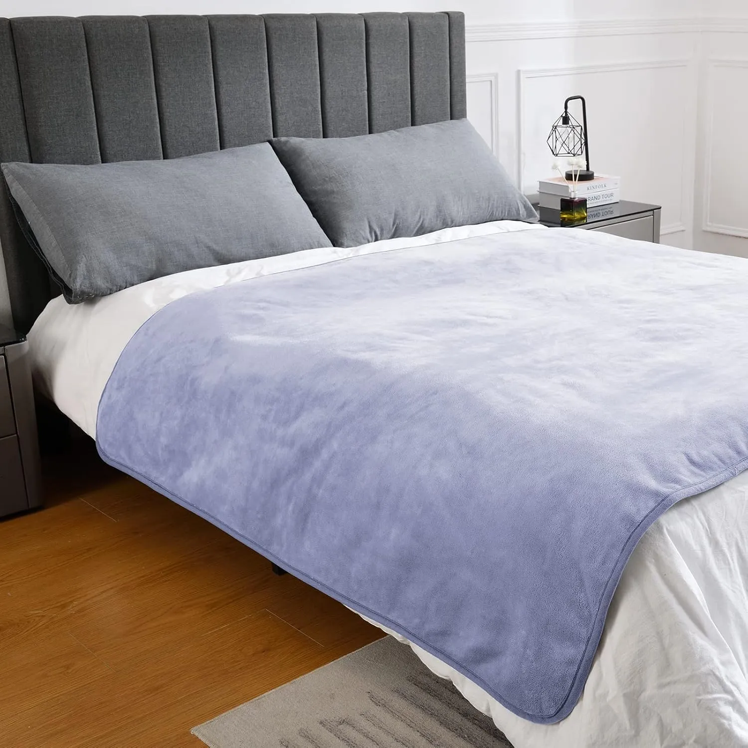 Waterproof Blanket for Bed Couch Sofa, Soft Liquid Pee Proof Pet Blanket for Dog Puppy Cat, Reversible Sherpa Fleece Furniture Protector (Lilac, 60x80 inches)