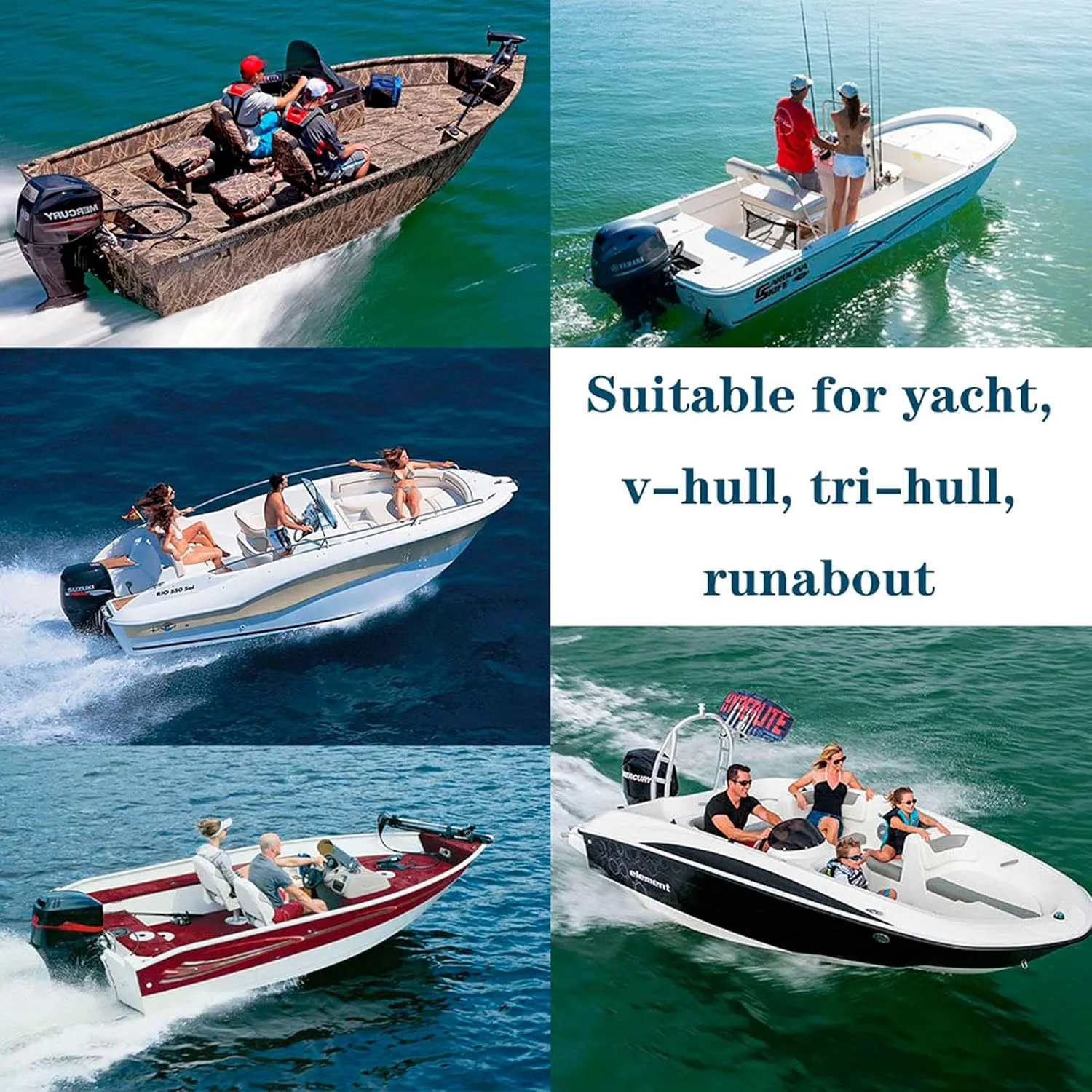 Waterproof Boat Cover, Heavy Duty 600D Marine Grade Oxford Waterproof Durable Tear Proof Boat Cover UV Resistant Cover, for V Hull, Fishing Boat,Black,25to27FT