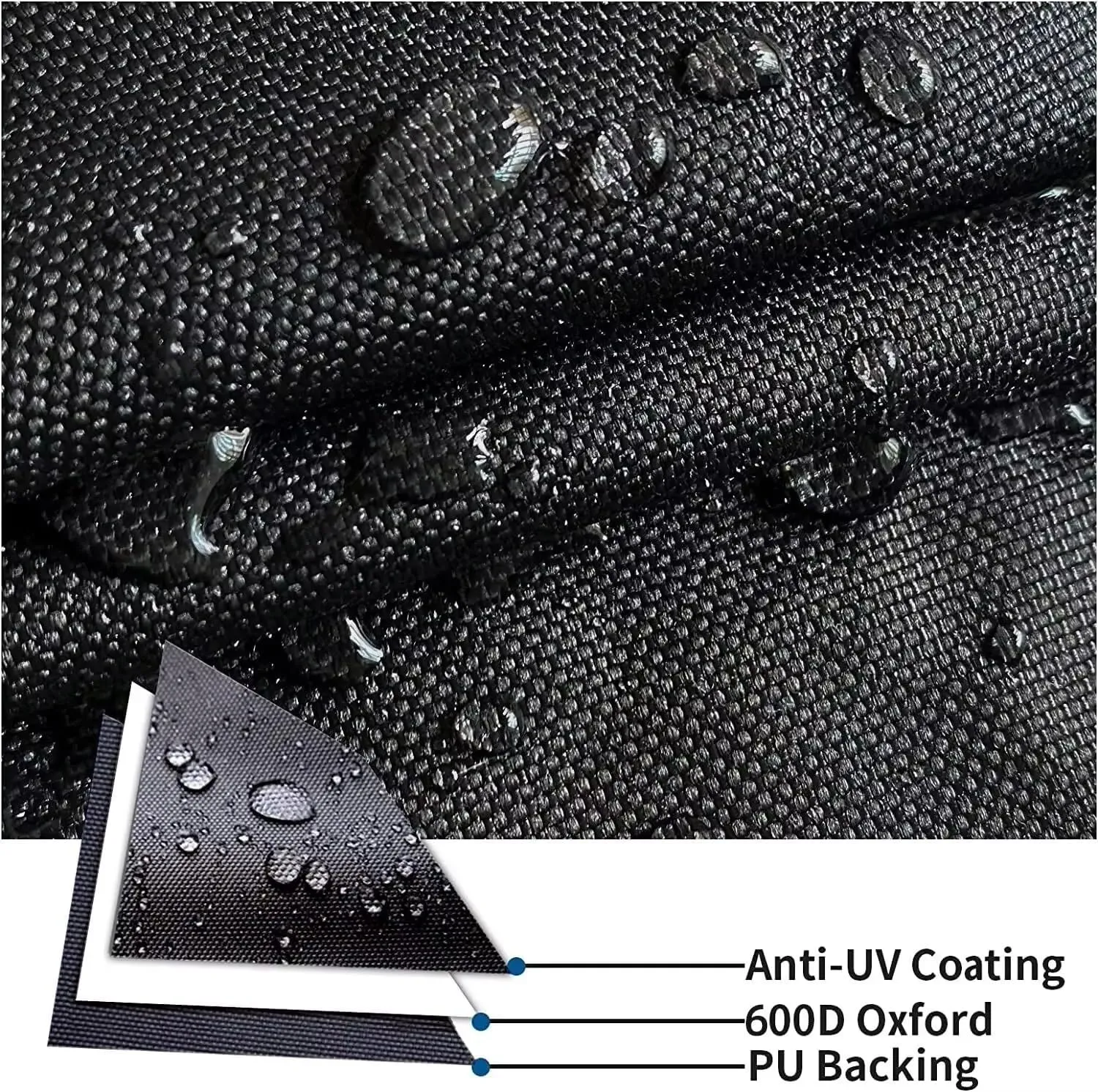 Waterproof Boat Cover, Heavy Duty 600D Marine Grade Oxford Waterproof Durable Tear Proof Boat Cover UV Resistant Cover, for V Hull, Fishing Boat,Black,25to27FT