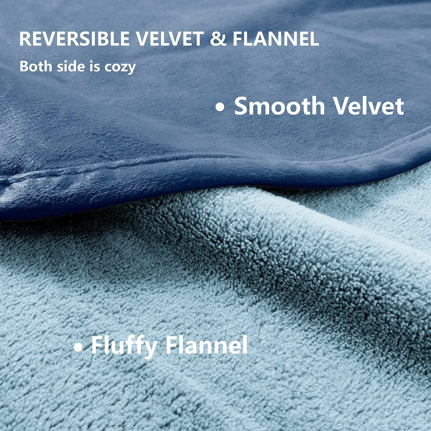 Waterproof Dog Blankets, Washable Pee Proof Pet Blanket for Couch, Soft Reversible Puppy Throw Furniture Protector Cover for Bed Sofa-52"x82",Navy Blue Stone Blue