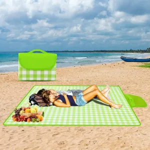 Waterproof Foldable Outdoor Picnic Mat,2023 New Extra Large Beach Blanket Foldable Lightweight Waterproof Sand Mat,Portable Travel Blanket Play Mat for Beach Camping Hiking Park (#A2, 80 *80 in)