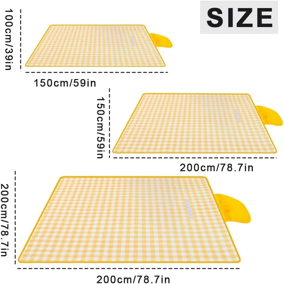 Waterproof Foldable Outdoor Picnic Mat,2023 New Extra Large Beach Blanket Foldable Lightweight Waterproof Sand Mat,Portable Travel Blanket Play Mat for Beach Camping Hiking Park (#A3, 60 * 80 in)