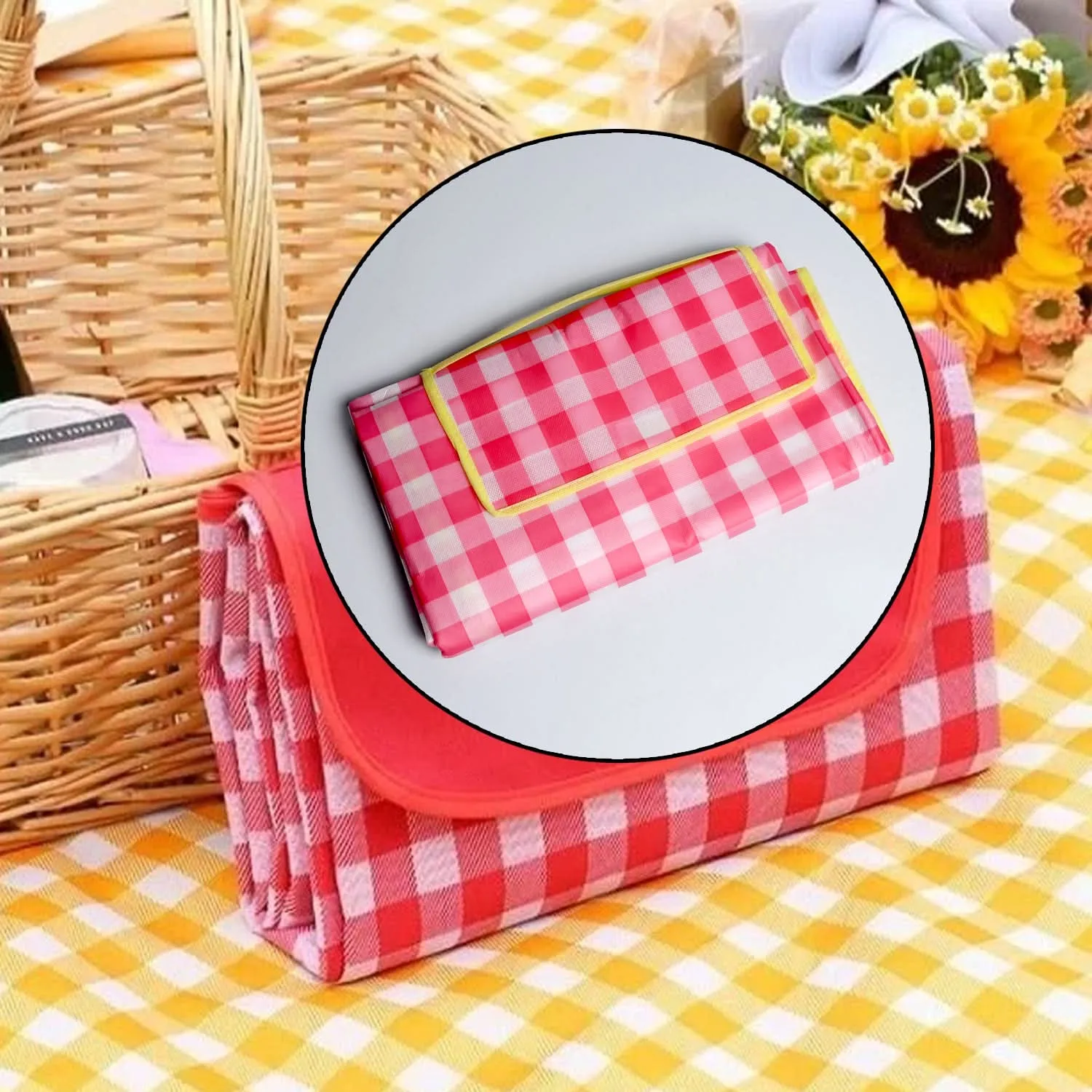 Waterproof Picnic Blanket – Sandproof, Foldable Beach & Outdoor Mat (190x146cm)