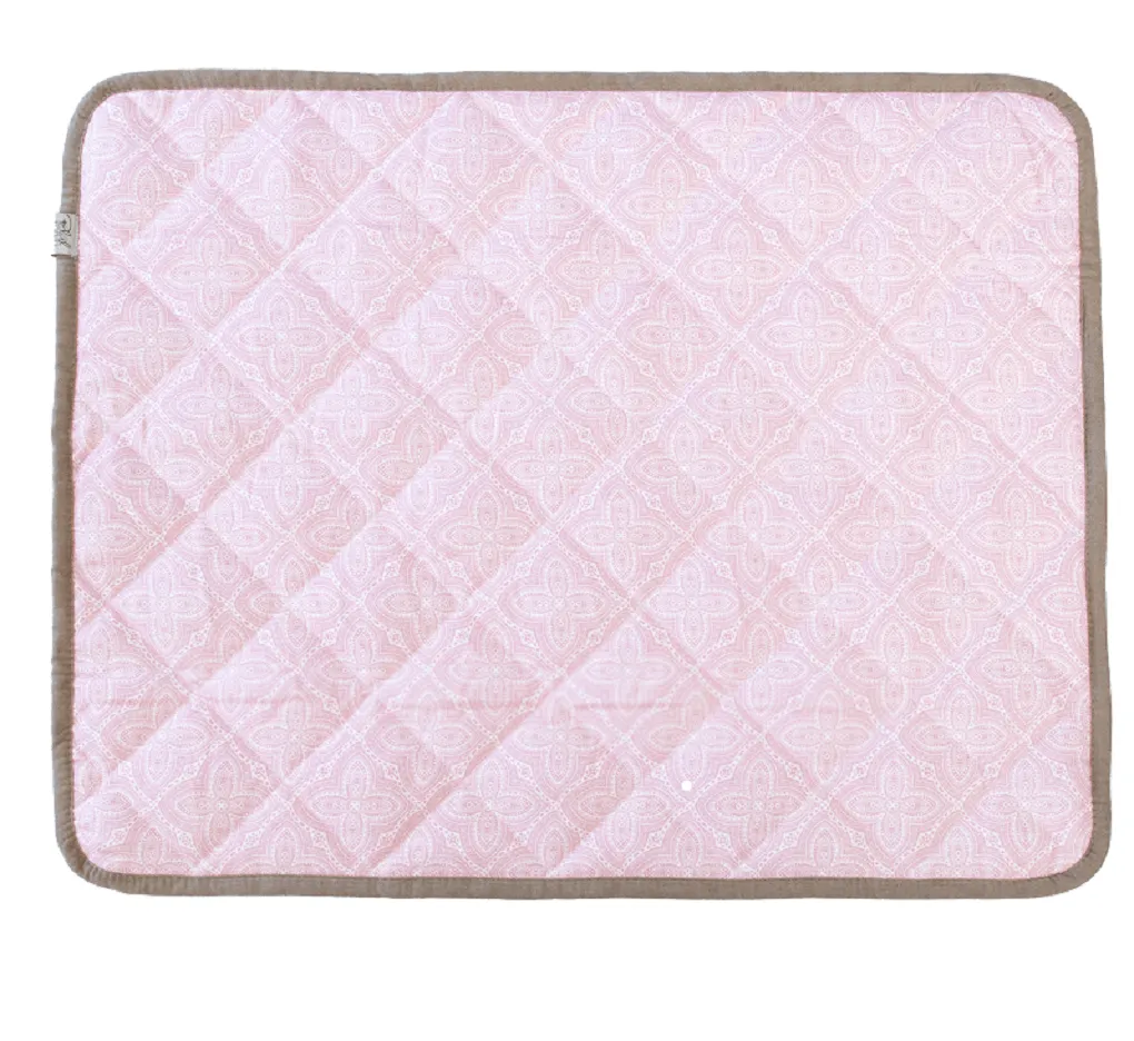 Waterproof Picnic Mat, Blush and Blocks, Charlotte