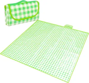 Waterproof Picnic Mat, Portable Camping Mat, Beach Mat, Foldable Waterproof Sand Mat with Straps for Outdoor Camping, Parties, Hiking, Traveling, Family Concerts (Green)