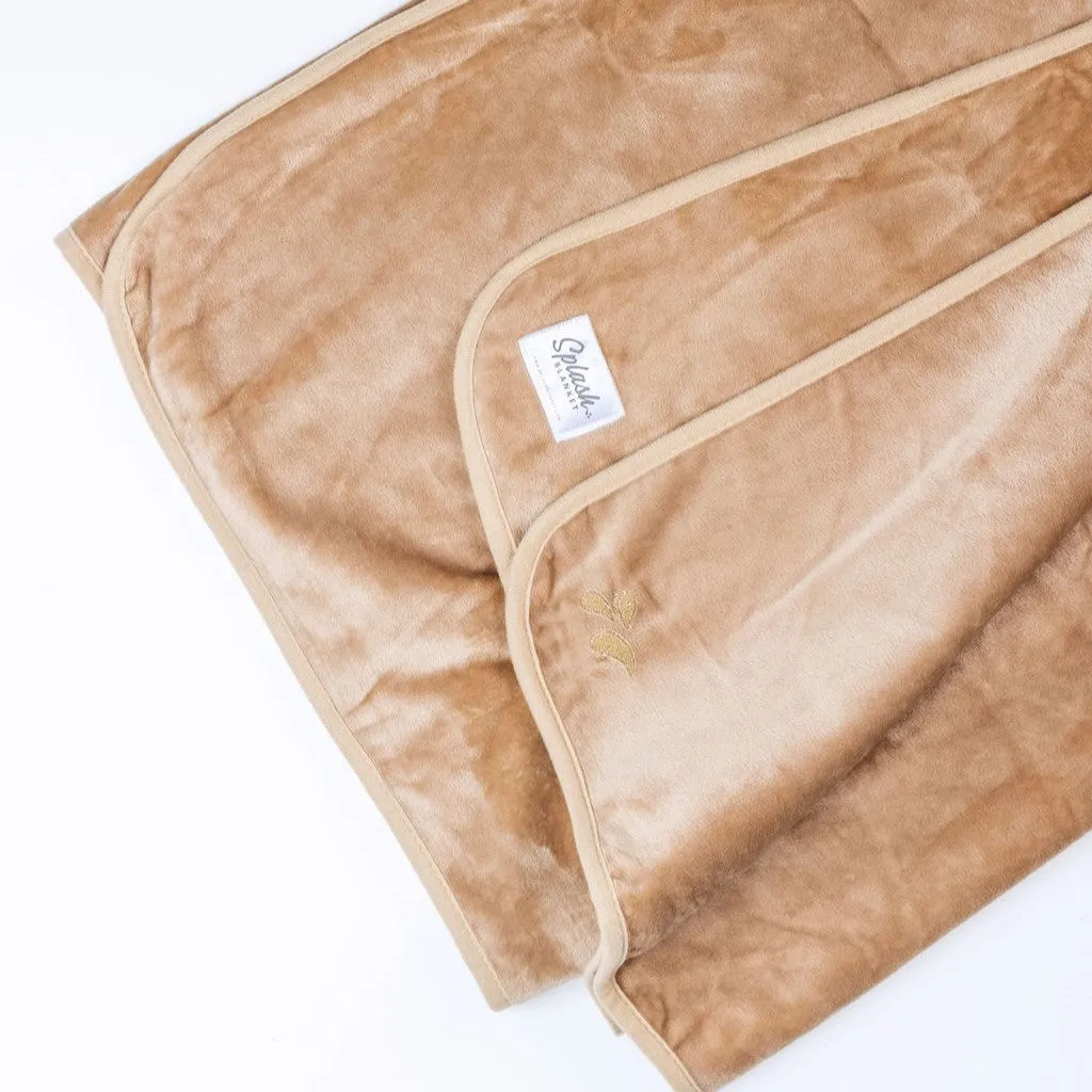 Waterproof Squirt  Blanket™️ - Chai Double Veluxe