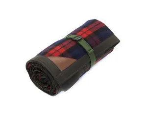 Waxed canvas & wool blanket in scarlet tartan