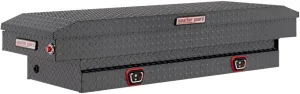 Weather Guard Saddle Truck Tool Box Aluminum Compact Gunmetal Gray