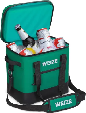 WEIZE Premium Deep Freeze Hard-Shell Cooler, Longer Ice Retention, 24 Can Portable Beach & Camping Cooler, Heavy-Duty Waterproof TPU Exterior & Seams, Crush-Proof Insulation, Leak-Proof Zipper
