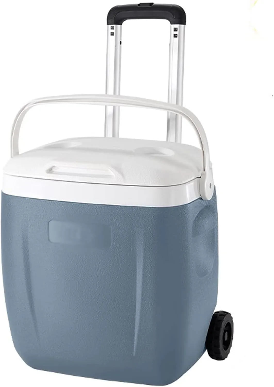 Wheeled Cooler,Large Ice Box,26L,Thickened PU Insulation Layer,Keep Cold for up to 72 Hours,Portable Handle Design,Camping Accessories and Travel Accessories,Blue,41 x 24 x 41cm