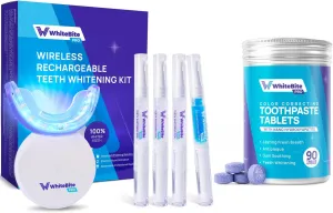 Whitebite Pro Advanced Whitening Kit & Color Correcting Toothpaste Tablets Combo