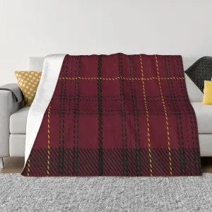 Williams of Wales Clan Family Tartan 60"X50" Flannel Blanket - 100% Soft Polyester, Lightweight and Warm, Suitable for Families, Camping, Travel