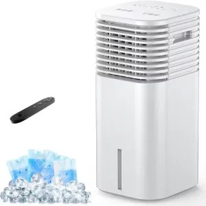 Windowless Portable Air Conditioner, 15H Timer & 120°Oscillation, 3-IN-1 Portable AC Unit with Remote, 2-Gal Tank, 3 Modes & 3 Speeds, Ultra-Quiet 24" Ventless Swamp Cooler for Room Home Office