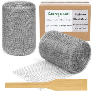 Wire Metal Mesh Roll for Mice Rat Rodent Repellent, 5" * 50Ft Stainless Steel Mesh for Gap Wall Hole Filler, Flexible Rodent Proof Wire Mesh for Garden and House