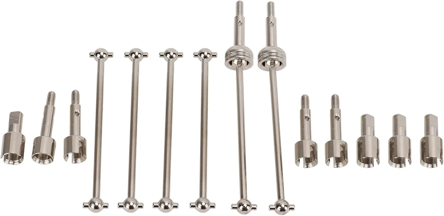 Wltoys 144001 Dogbones Wltoys 124017 Differential Drive Shaft 10×7×2 Rc Cvd Drive Shaft Kit Upgrade Part Metal with Joint Cup Dog Bone for Wltoys 144001 Rc Car Wltoys 144001