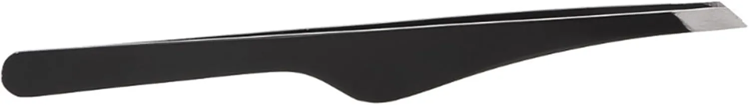 Women Eyebrow Tweezers Hair Beauty Slanted Stainless Steel Tweezer Tool (Black 1SIZE)