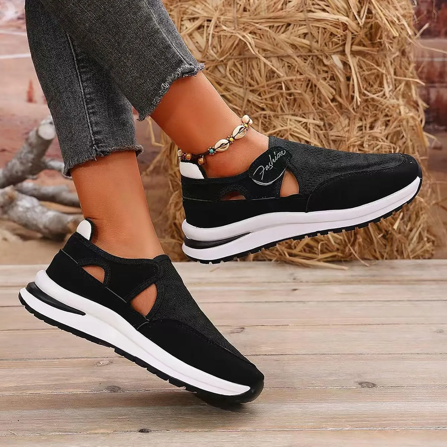 Women Shoes Comfortable Soft Sole Breathable Casual Shoes Fashionable Mesh Breathable Women Stylish Mens Casual Shoes