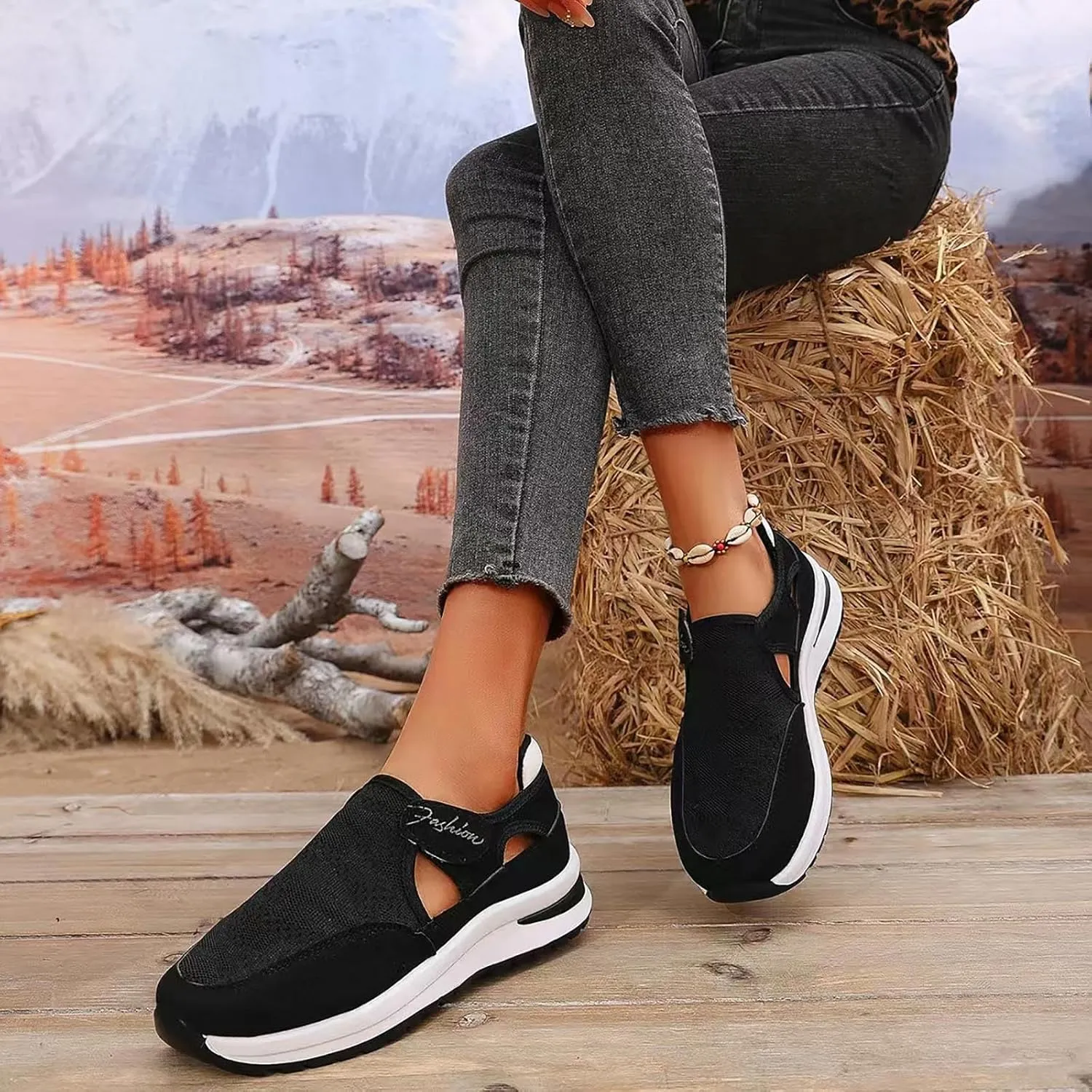 Women Shoes Comfortable Soft Sole Breathable Casual Shoes Fashionable Mesh Breathable Women Stylish Mens Casual Shoes