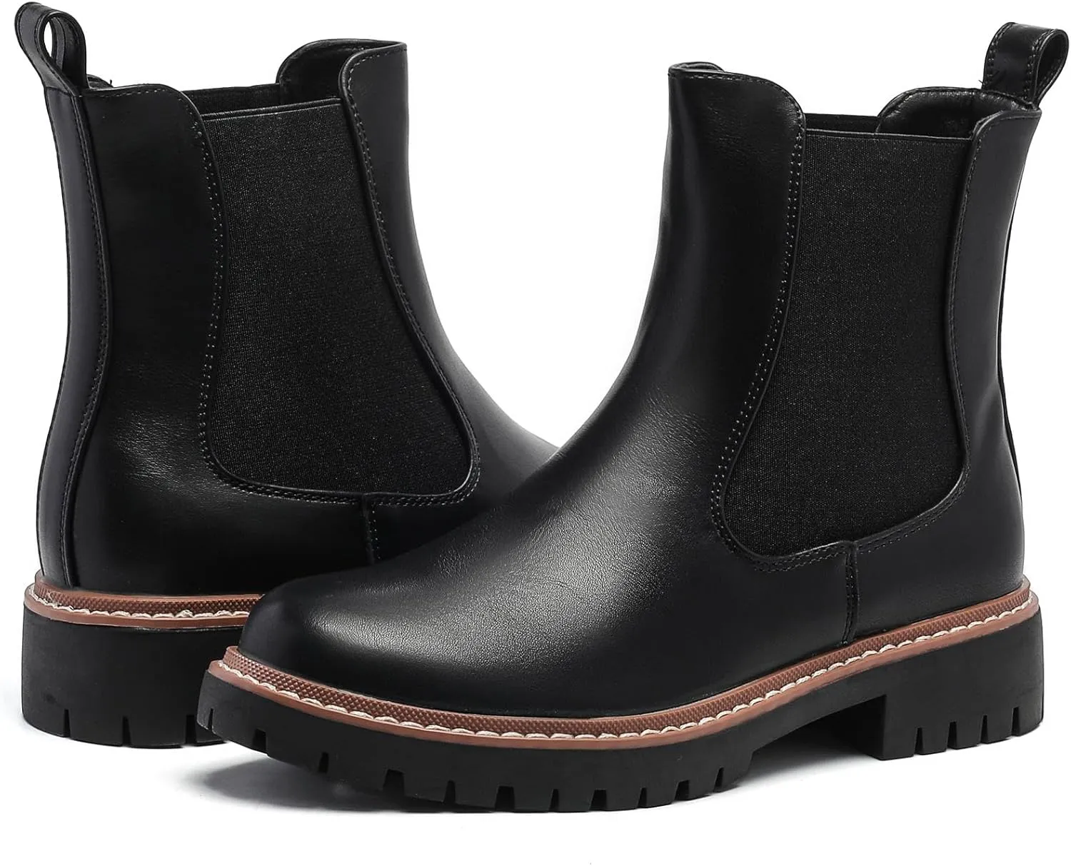 Women’s Chelsea Boots with Lug Sole Ankle Booties