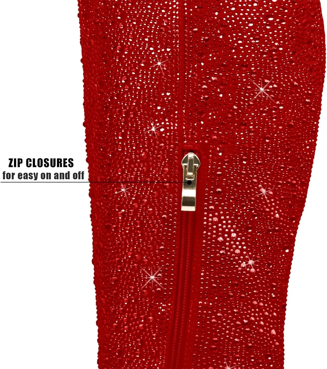 Women's Silver sparkle Rhinestone Over the Knee Cowboy Boots Sexy Glitter Pointed Toe Chunky Heel Zipper Wide Calf Tall Cowgirl Boots Fashion Retro Classic Party Shoes for Girls