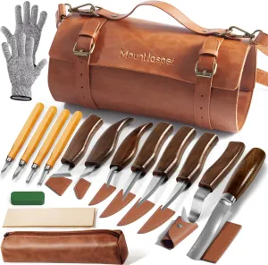 Wood Carving Kit, Deluxe Wood Carving Tools Whittling Kit with 8 Whittling Knives & 4 Detail Carving Knives & Storage Bag, Widdle Kit for Beginners, Carpenter