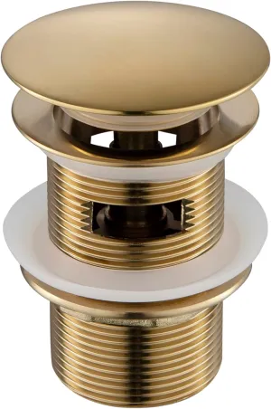 WOODBRIDGE Pop-up Drain for Freestanding Bathtub, with stainless steel Overflow, Brushed Gold Finish, Bathtub Drain Stopper Kit Fits Most Free Standing Tubs