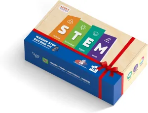 Wooden STEM Building Kit, Educational Science Technology Engineering Math Toy, Ages 8 