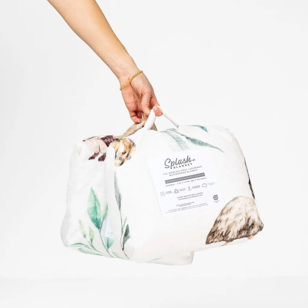 Woodland or Aussie Outback Waterproof Splash Blanket