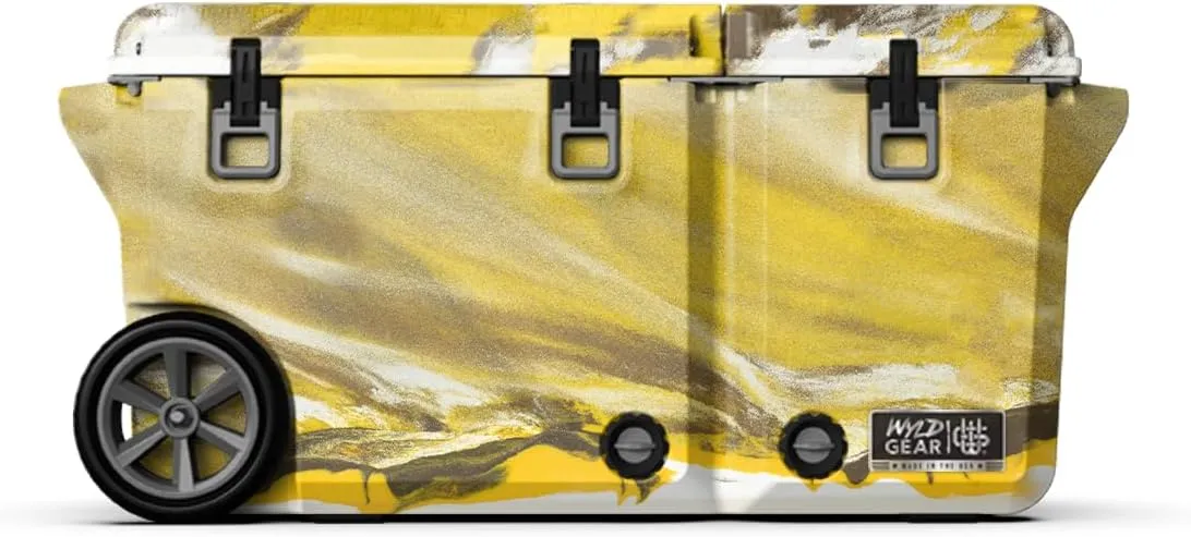 Wyld Gear 90qt Freedom Series Roto-Molded Cooler - Heavy-Duty Ice Chest,High-Performance Ice Retention, and Wheels. Perfect for Outdoor Adventures, Tailgating, Camping