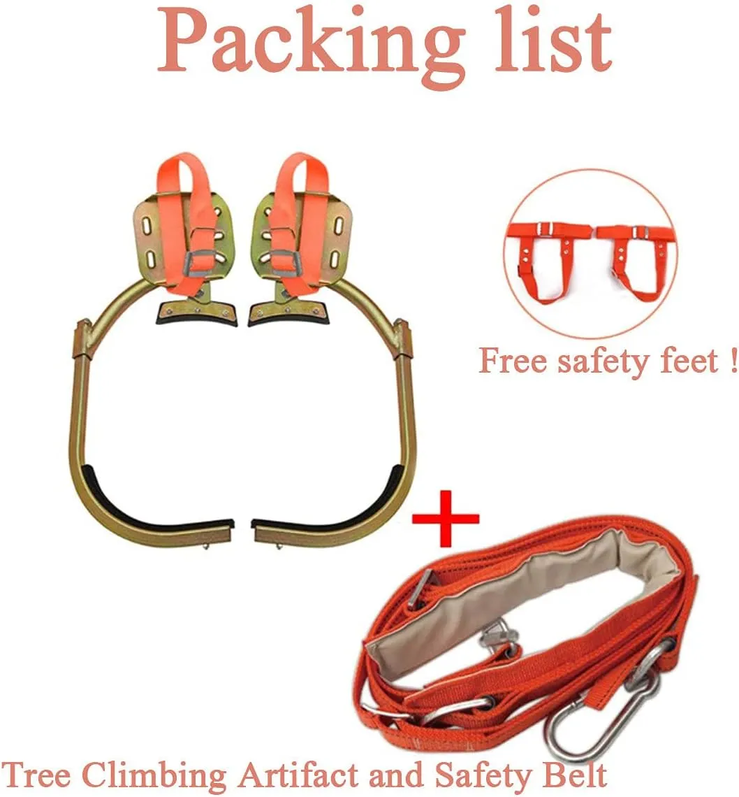 WZFANJIJ Tree Climbing Spike, Non-Slip Stainless Steel Crampons, Tree Care Crampons for Electricians, Stainless Steel Outdoor Sports Products,500Model