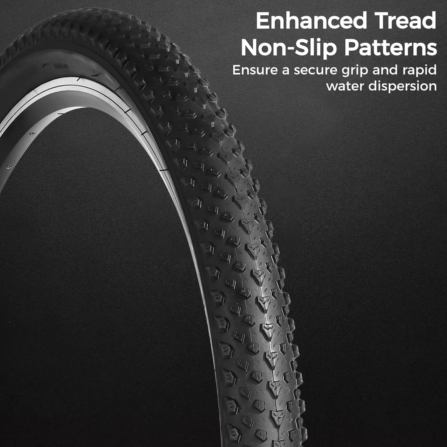 yeesport 20/24/26/27.5x1.95/2.125" Bike Tire and Tube Set, 2 Pack 20/24/26inch Bicycle Tires & Bike Tubes Schrader Valve, Puncture-Resistant Mountain Bike Tire