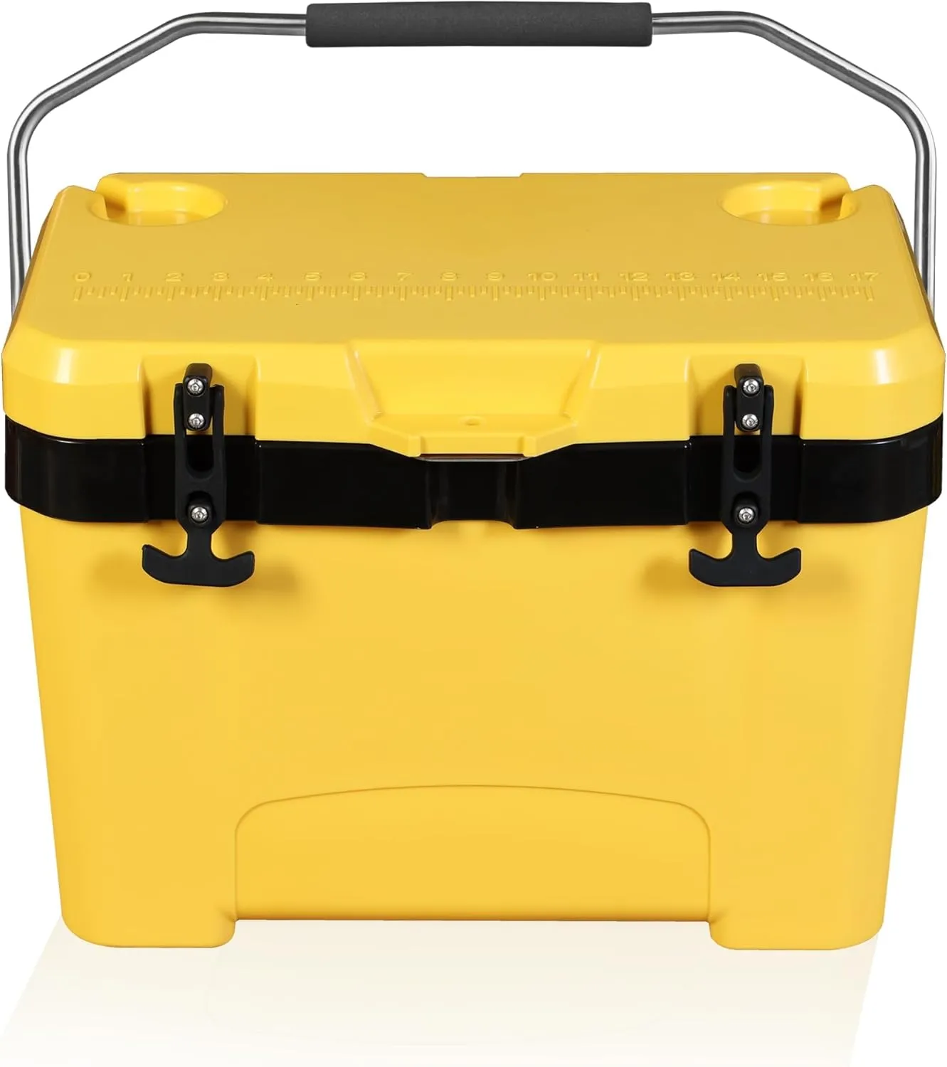 YELLOW JACKET 27 Quart Ice Cooler, Portable Ice Chest Hard Cooler Box with Retention Insulation and Heavy Duty Handle for Camping, Picnic, Beach, Drink, Beverage, Fishing