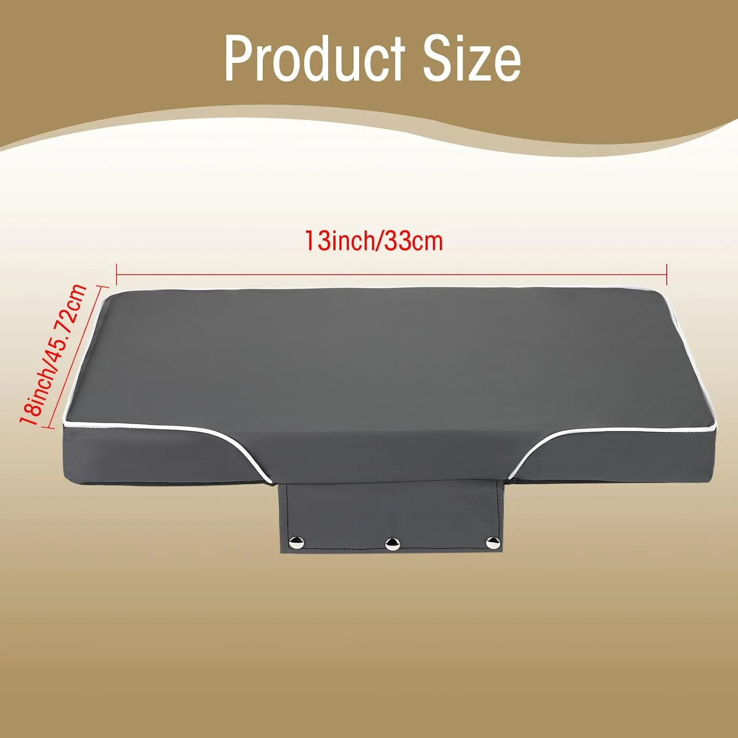 YETI Seat Cushion for Coolers (Snap-on Fitting), Made of PU Leather, Waterproof and UV-Resistant