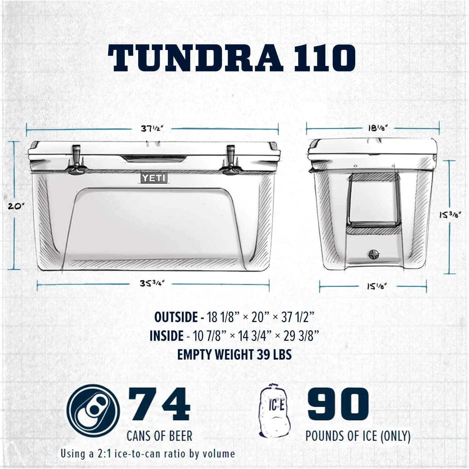 YETI Tundra 110 Hard Cooler