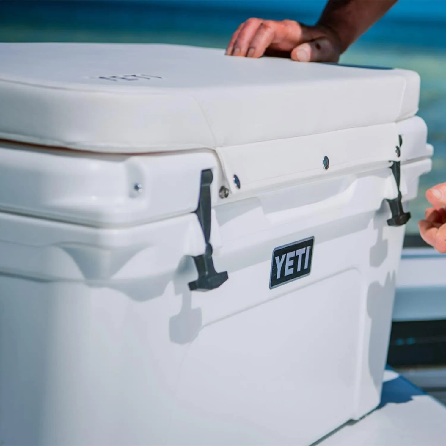 YETI Tundra Cooler Seat Cushion, Marine Vinyl White