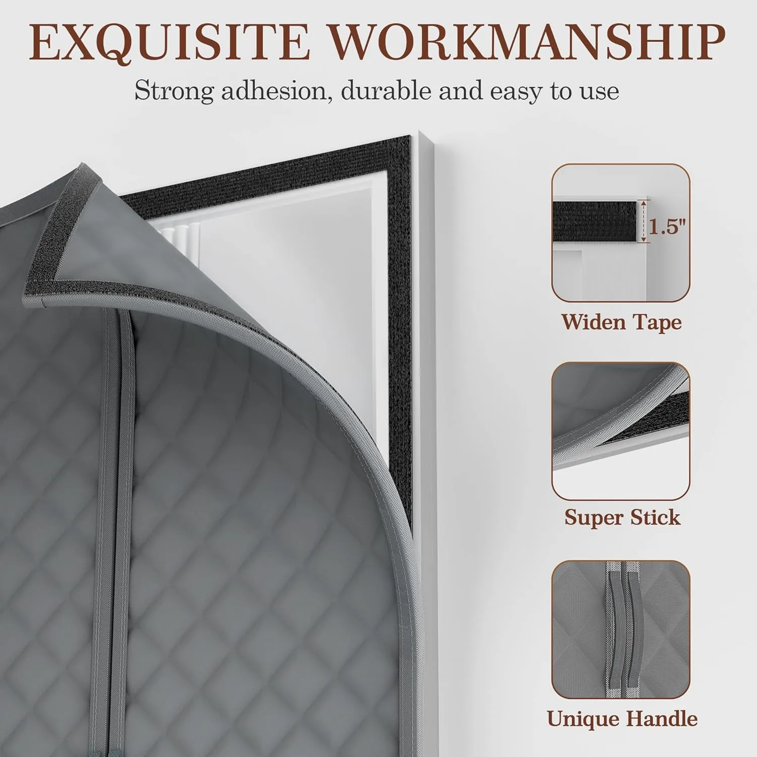 Yotache Customized Magnetic Thermal Insulated Curtain for Doors and Windows, Weatherproof Oxford Material Soundproof Windproof Insulation Cover Blanket for Winter