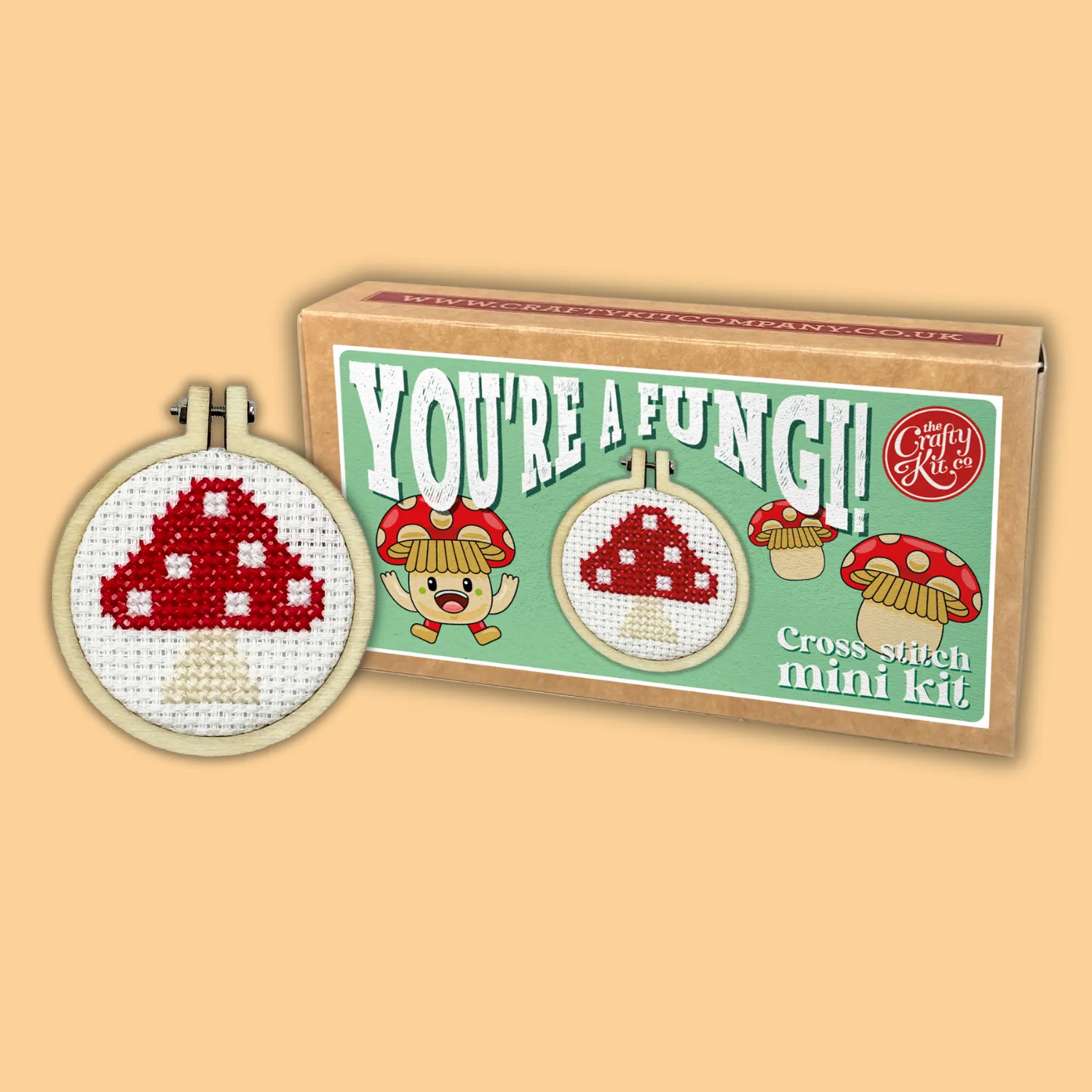 'You're a Fungi!' Mini Matchbox Cross Stitch Kit