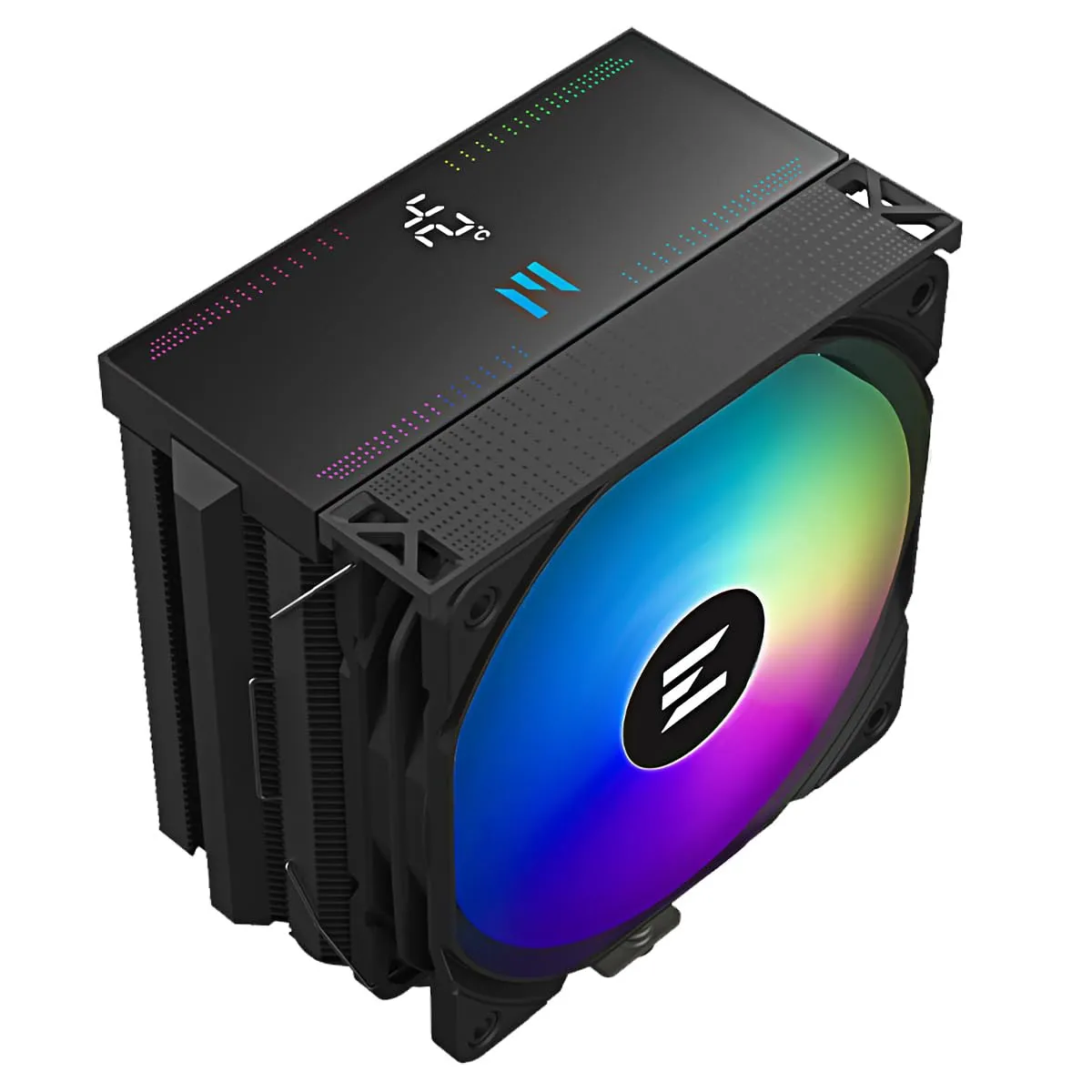 Zalman CNPS13X DS CPU Cooler, 240W TDP, CPU Temperature Display, AMD AM5/AM4, Intel LGA 1851/1700/1200/1151, 5 Heat Pipes, 120mm PWM Performance Fan, Black