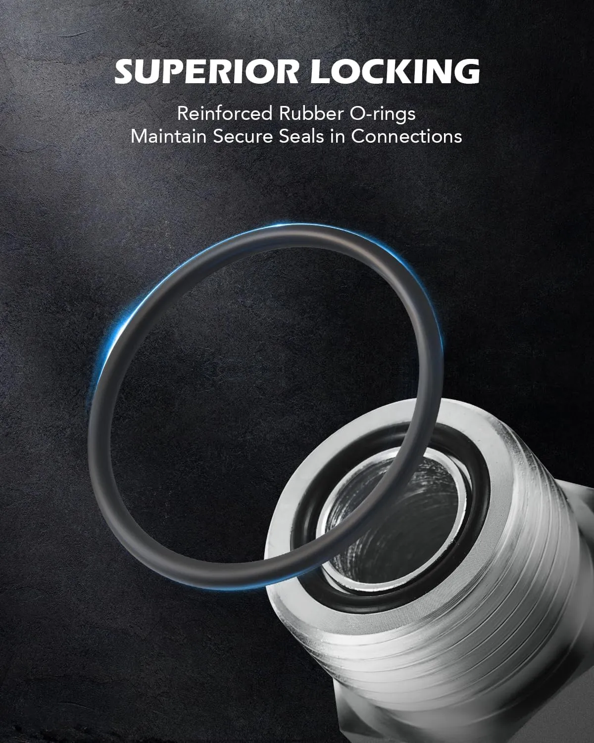 ZELCAN O Ring Face Seal Fitting Kit, Hydraulic Hose Tube and Pipe Fittings, ORFS Cap and Plug Set for Hydraulics, Heavy Duty O Ring Assortment Kit Precision Threaded, ORFS Sizes 4 6 8 10 12 16