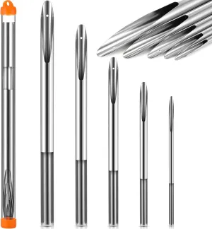 Zhengmy Set of 5 Rope Splicing Tools Braided Rope Splicing FID Kit Stainless Steel Knotter Tools Handle Yacht Line and Hollow Braided Lines Set