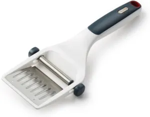 Zyliss E900036 Dial and Slice Cheese Slicer, Plastic/Stainless Steel, White, Adjustable Thickness Ideal for Slicing Parmesan, Cheddar, Gouda, Edam, Dishwasher Safe